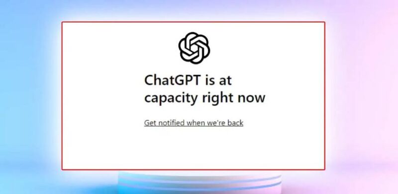 chatgpt capacity right now